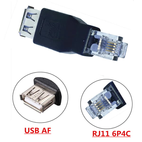 UAB AF/RJ11 USB A hun til telefonadapter 6P 4C RJ11 interface