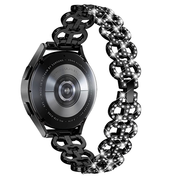 Passer til Samsung Galaxywatch4/5/6 metal diamantrem 20MM græskar fuld diamant aktiv ny model