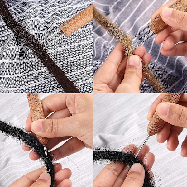 Pakkaus Bambu Dreadlock Koukut 0.75mm Dreadlocks Koukut