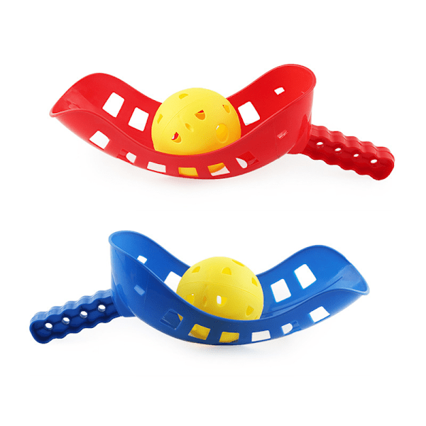 Scoopball-set, 2 racketar, 2 bollar, skicklighetsspel, inkluderar återförslutningsbar nätpåse