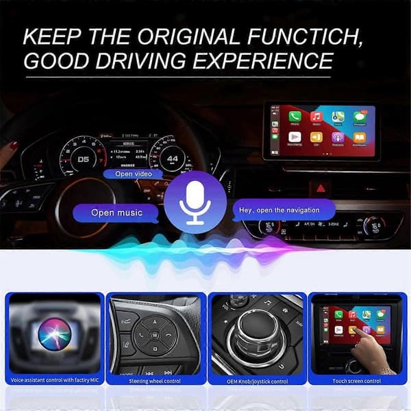 Carplay Ai Box Trådlös Android Auto Smart TV Box Bil Intelligent System Mini Box Trådlös Android