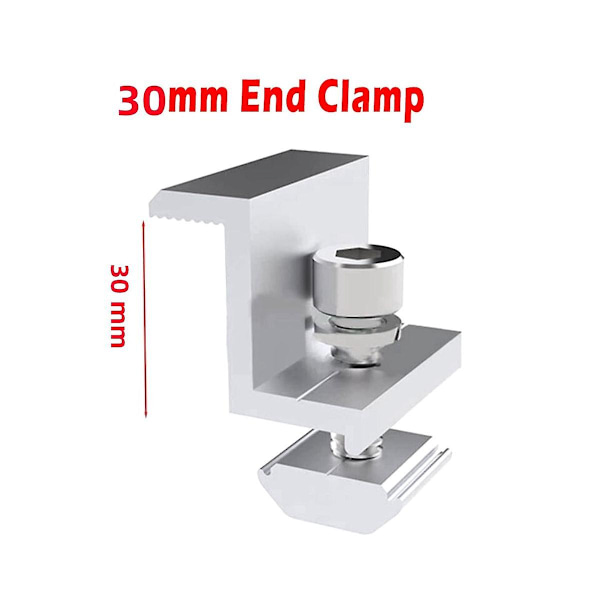 8 Delar 30mm Solpanel Fäste Är Justerbara, Solcellsmontering, Trapetsplåt för Tak, Husbil, B