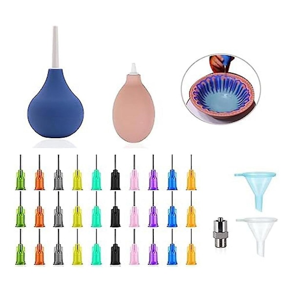 Ceramic Precision Tip Applicator Bottle for Pottery Glaze Sliding Tail Pottery Glaze Squeeze Bottle - MXBC