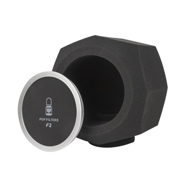 F2 Mikrofonskärm Akustiskt filter Svampvindskärm för att filtrera Vokal Ljudisolerad inspelningsfilter