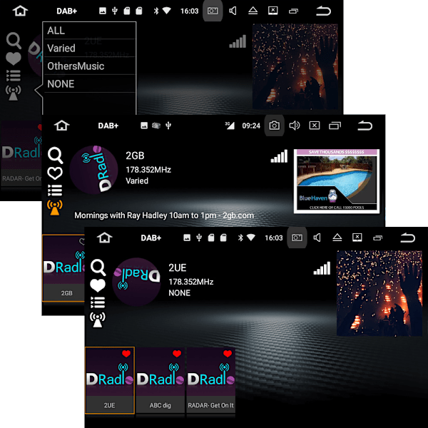 Universal DAB-modul til Android-bil - digital radio, radio, Android navigations-APP-kontrol (kun Europa)