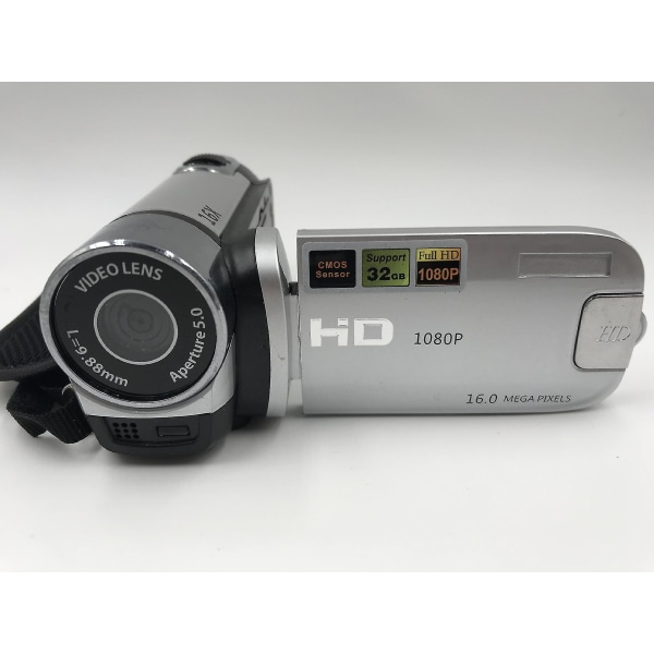 Digitaalinen videokamera, digitaalikamera Dv100 Hd 1080p 16 miljoonaa pikseliä musta