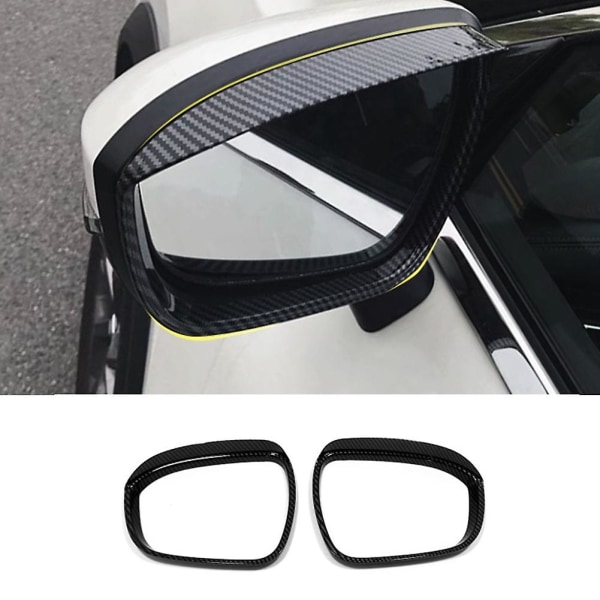 Til Xtrail T32 2021 bil bakspejlsdæksel Regn øjenbrynsramme Dekorative klistermærker, kulfiber
