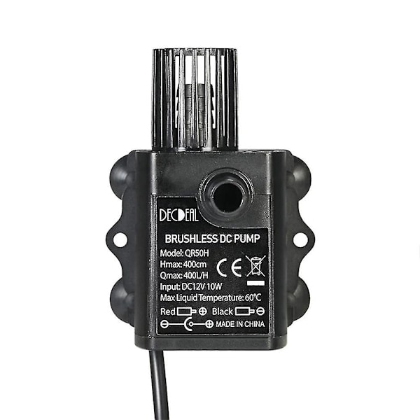 Dc 12v 400l/h Erittäin hiljainen Mini harjaton aurinkomoottorin kylmän veden kiertovesipumppu