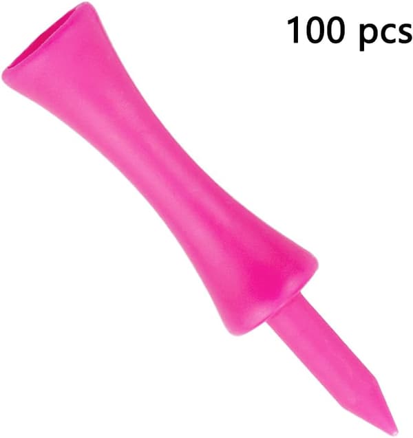 Muovigolfteet 100 kpl vaaleanpunainen 57mm