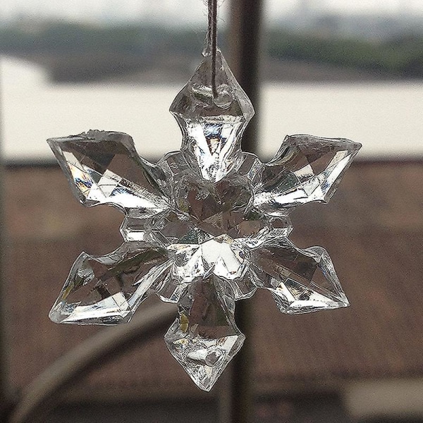 Joulukristalli lumihiutaleet koristeet Tree Hanging Party kodin sisustus