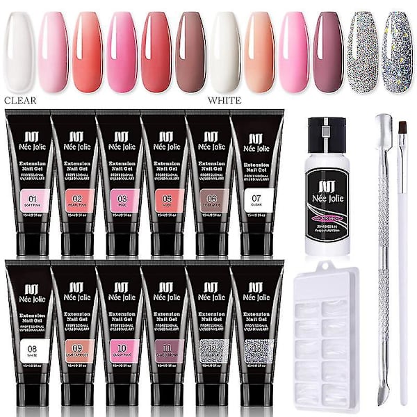 Gel neglelakksett, Gel Polish Set, Quick Nail Extension Gel Builder Easy Professional Poly Nail Gel Kit For Star