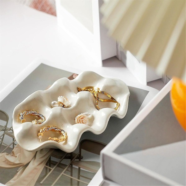 Eggbrett Smykker Ring Halskjede Øredobber Oppbevaring Display Plate Verdi Keramiske Ornamenter Posering God T