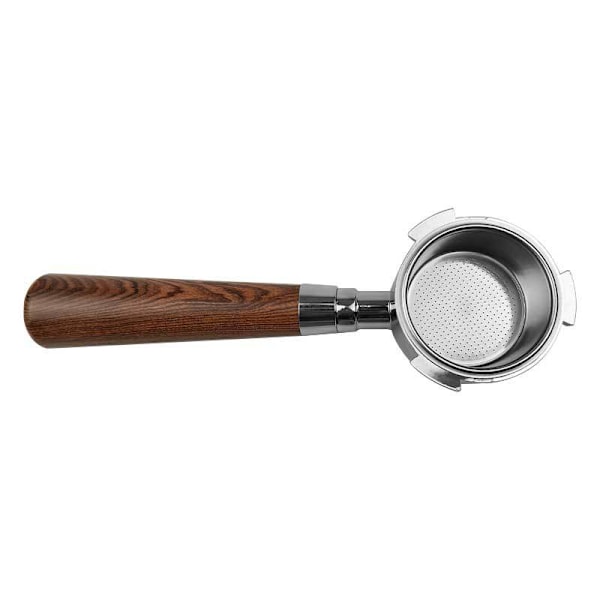 DeLonghi kaffemaskin i rustfritt stål/legering bunnløs EC310 330 680 685 massivt trehåndtak 51mm universal