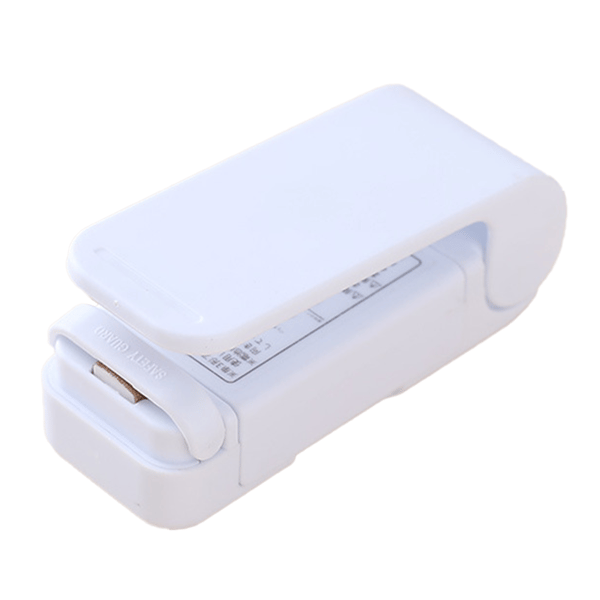 Mini Poseforsegler og Kutter USB Oppladbar Bærbar Hvit