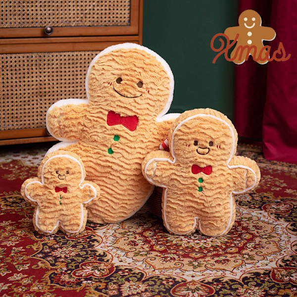 Julgåva Kreativ Plyschleksak Pepparkaksgubbe Dock Julgran Kudde Semesterdekoration Dock