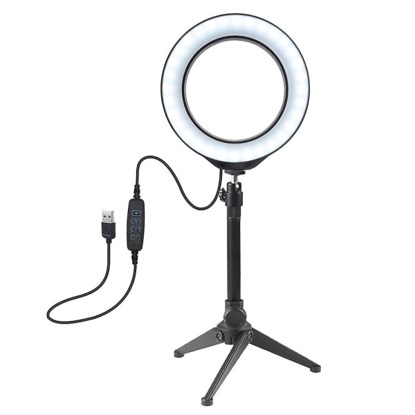 Justerbar Led Fill Light Ring Form Fotolampa Selfie Led Light Makeup Light För Hem Arbetsplats Med Fäste