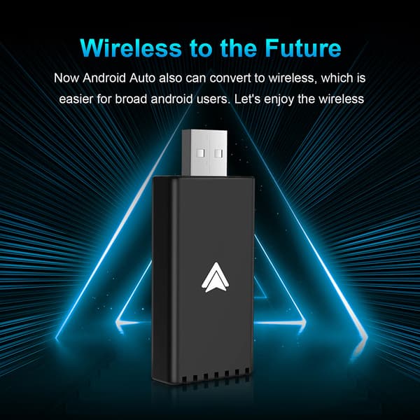 Android Auto langaton adapteri, Android Auto adapteri, Android-puhelin muuntaa langallisen Android Auton langattomaksi