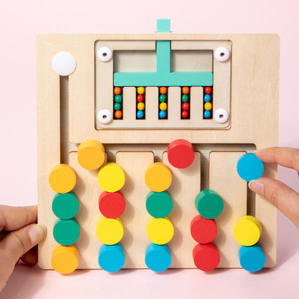 Ball Moving Game Logisk Tenkning Trening Montessori Tidlig Utdanning Barnas Pedagogiske Labyrint Tretleker