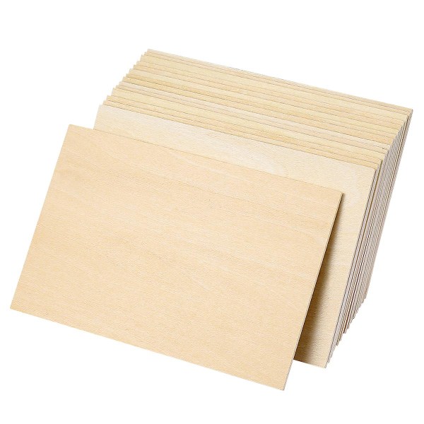 Fyrkantiga trästycken Hantverksmaterial och material Basswoodskivor Gör-det-själv-träplankasnideri träskivor 3 mm plywood