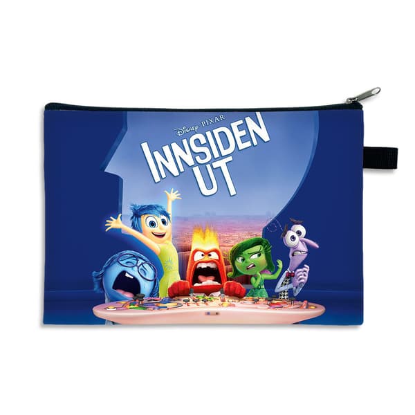 Ny Inside Out 2 Inside Out 2 bærbar kortholder, børnepengepung, polyester nøgleopbevaringspose