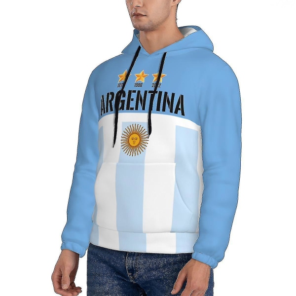 Världsmästare 2022 3 stjärnor Argentina Arg Fotboll Luvtröja Herr Sweatshirt Dam Hip Hop Streetwear Träningsoverall Clo