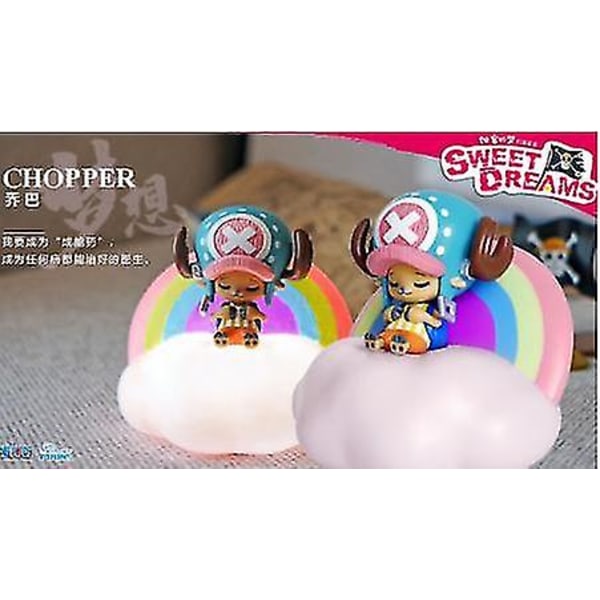 One Piece Anime Sweet Dream Series Blind Box Nattljus Luffy Zoro Nami Sanji Chopper Figurer Led Ornament S