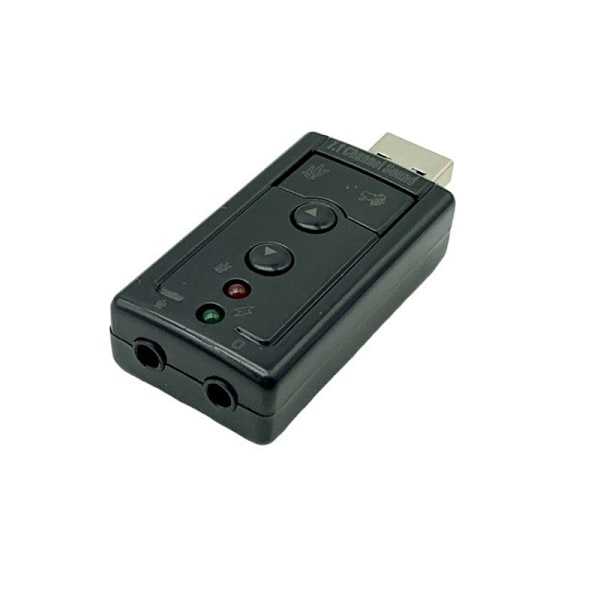 1-osainen simuloitu 7.1-kanavainen dynaaminen ääniefekti ulkoinen USB-äänikortti mikrofonitulolla koti-USB-äänikortti