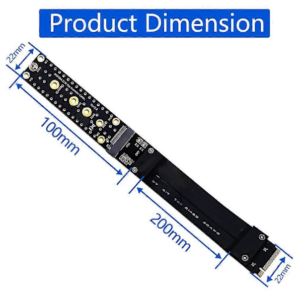 M.2(NGFF) Key M NVMe SSD Forlængerkabel PCIe3.0 X4 4 Understøtter Kun M.2 Key M Interface SS