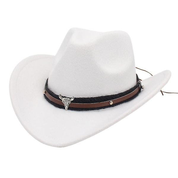 Dewenwils Western Cowboy Top Hat Huopahattu Musta