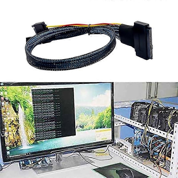 SAS 3.0 - U.2 -kaapeli SFF8643-SFF8639 (1-1) 12GB/S SAS -datakaapeli sisäänrakennettu Mini SAS-HD -nopea Tr
