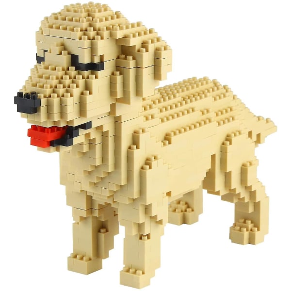 950-delade Micro Dog Building Blocks: Golden Retriever Mini Toy Bricks (Kljm-02)