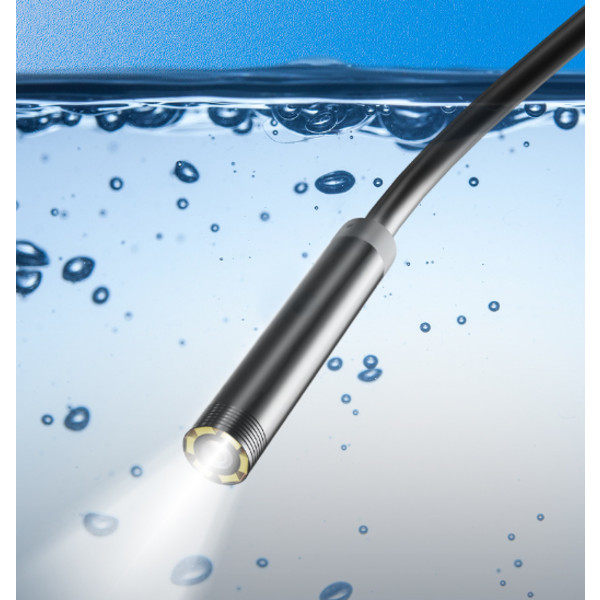 Inspeksjonskamera, 5,5 mm linse, høy oppløsning, LED, IP67 2 m