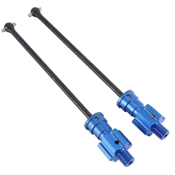 2 st WideMaxx Stål Förlängd Drivaxel CVD för 1/10 WideMaxx RC Bil Uppgraderingsdelar, Blå