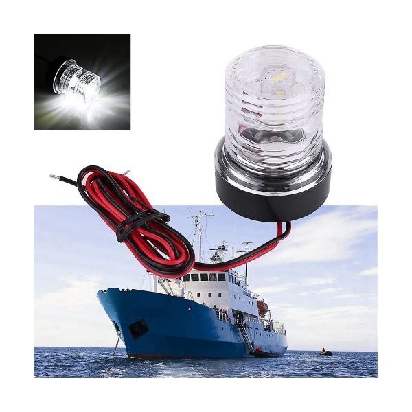 Led navigationsljus för båtyacht runt 360 vattentät marina ankarlampa båttillbehör