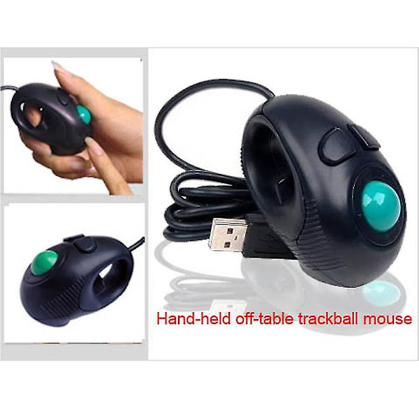 Trådbunden mus Neu Finger Handheld 4d Usb Mini Bärbar Trackball Mus PC Laptop Dator-Excellence