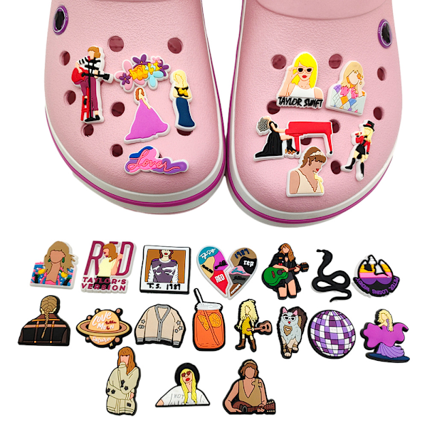 Singer Taylor Swift -sarjan Crocs-kengät Kukka-kenkäsolki PVC-koristeellinen kenkäkukka-solki Croc