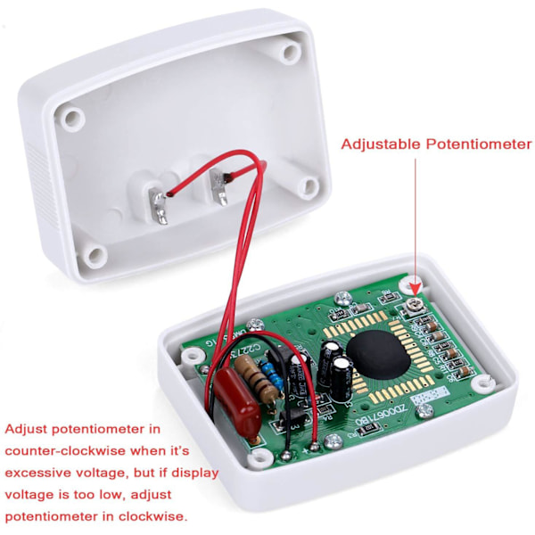 220v Digital Spänningsmätare med Blå Bakgrundsbelysning LCD-Panel Spänningstestare EU-kontakt Dm55-1 AC 80-300v
