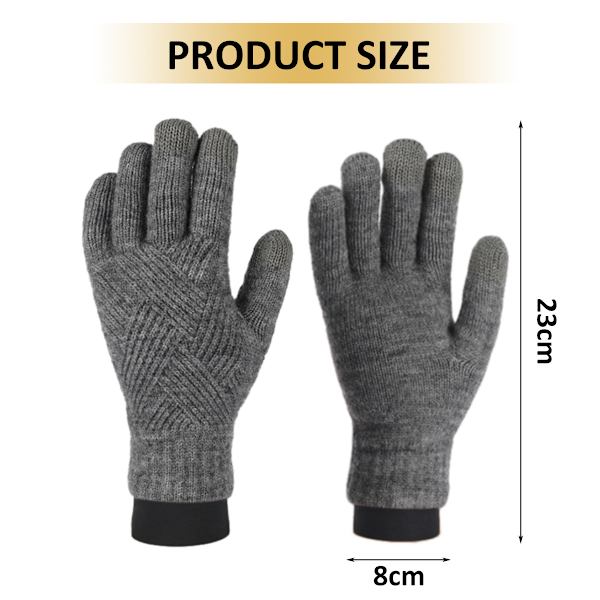 Vinterhandskar för damer Pekskärm dubbel cashmere elastisk varm stickad foder kallt väder varma handskar