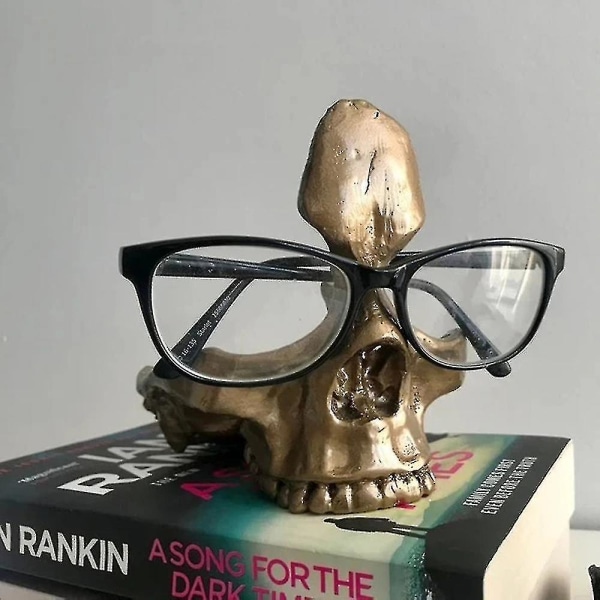 Skull Glasögon Stativ Hållare Creative Glasögon Hållare Resin Staty Ornament