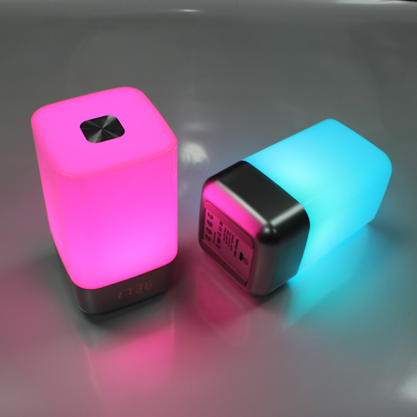 1 styck, USB-driven solnedgångs- och soluppgångs väckarklocka, färgglad atmosfärslampa, touch-sänglampa, barnväckarklocka, bordslampa, LED-nattlampa