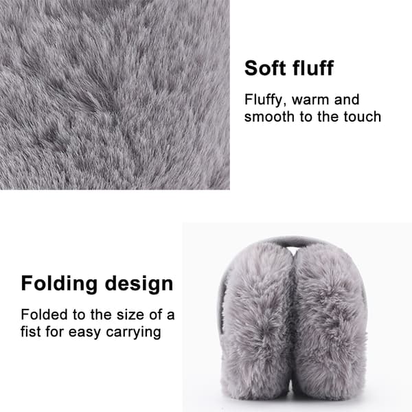 Foldbare store ørevarmere i imiteret pels til kvinder, vinter, udendørs