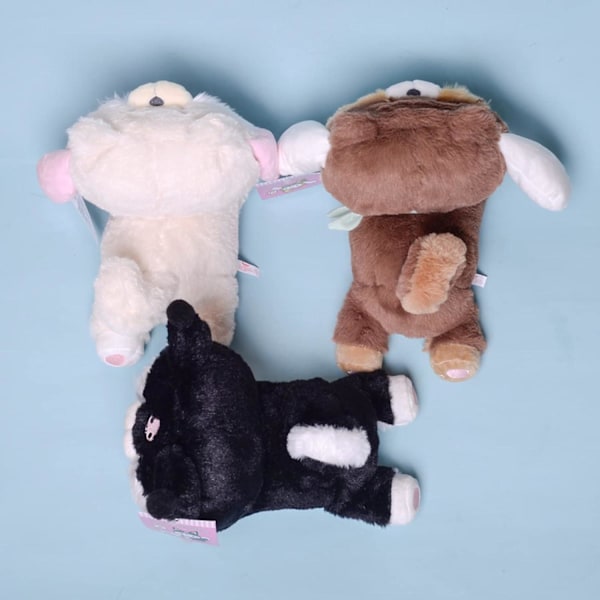 Plush Leke-dukke Cosplay Shiba Inu Hund Serie Myk Plush Leke For Jenter Bursdagsgaver 16X28CmSvart