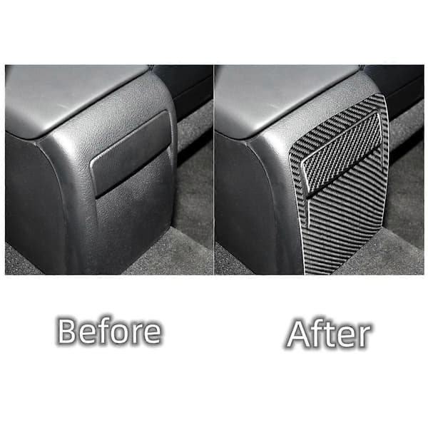 Kulfiber til 2009 2010 2011 Bil Bagerste Række Kopholder Panel Dæk Trim Interiør Tilbehør