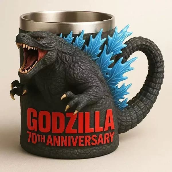 Blå Godzilla 70-års jubilæums 3D krus