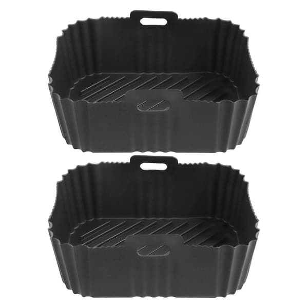 2 stk. Tilbehørssæt til Airfryer, Airfryer Silikonekurv, Bageplade til Ovn, Silikonegrydeforing, Damp