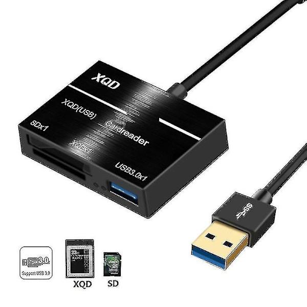 Xox-usb 3.0 XQD/SD-kortinlukija-keskittimen sovitin Superspeed Flash-muistikortin lukemiseen/kirjoittamiseen Sony G-sarjan laitteille