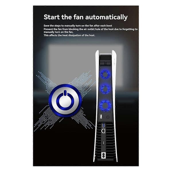 Til Gaming Konsol Køleventilator, Støjsvag Støjreduktionsventilator med LED-lys