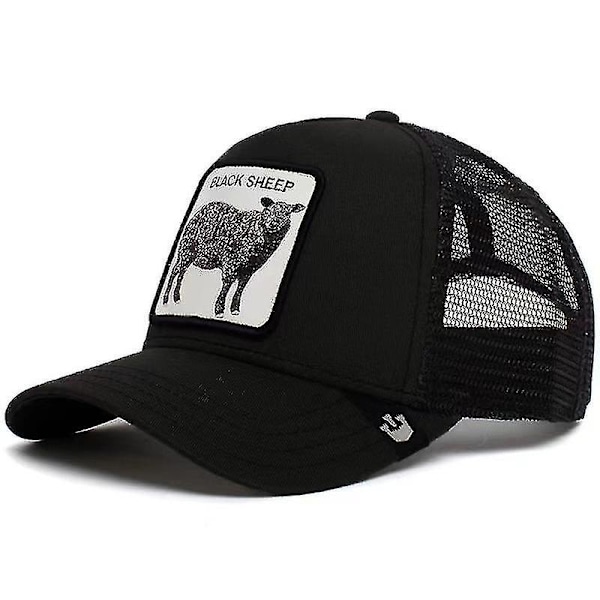 Animal Shape Embroidery Baseball Cap Fashion Personality Hip Hop Hat Unisex Trend Hat - Black Sheep