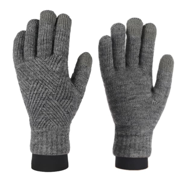 Vinterhandsker til kvinder Touchscreen dobbelt cashmere elastisk varmt strikfor koldt vejr varme handsker