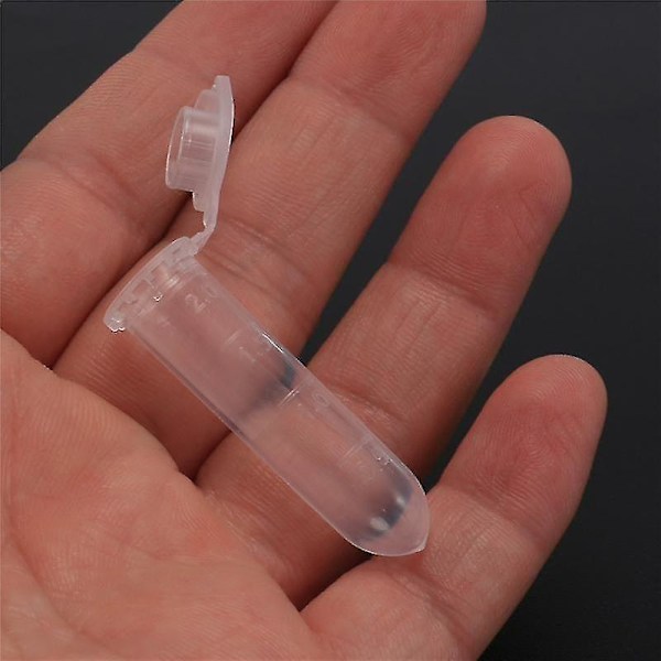 500 st 2 ml -centrifugrör provrör injektionsflaska klar plastbehållare med snäpplock för laboratorieprovförvaring